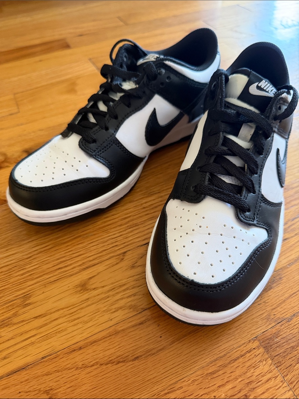 Air Force 1 LE Black White Nike Pandas Low Top Leather W7.5 GS Y6